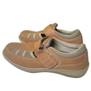 Orthofeet Sarasota Beach Tan Women's Fisherman Sandals 8 Leather Comfort Shoes